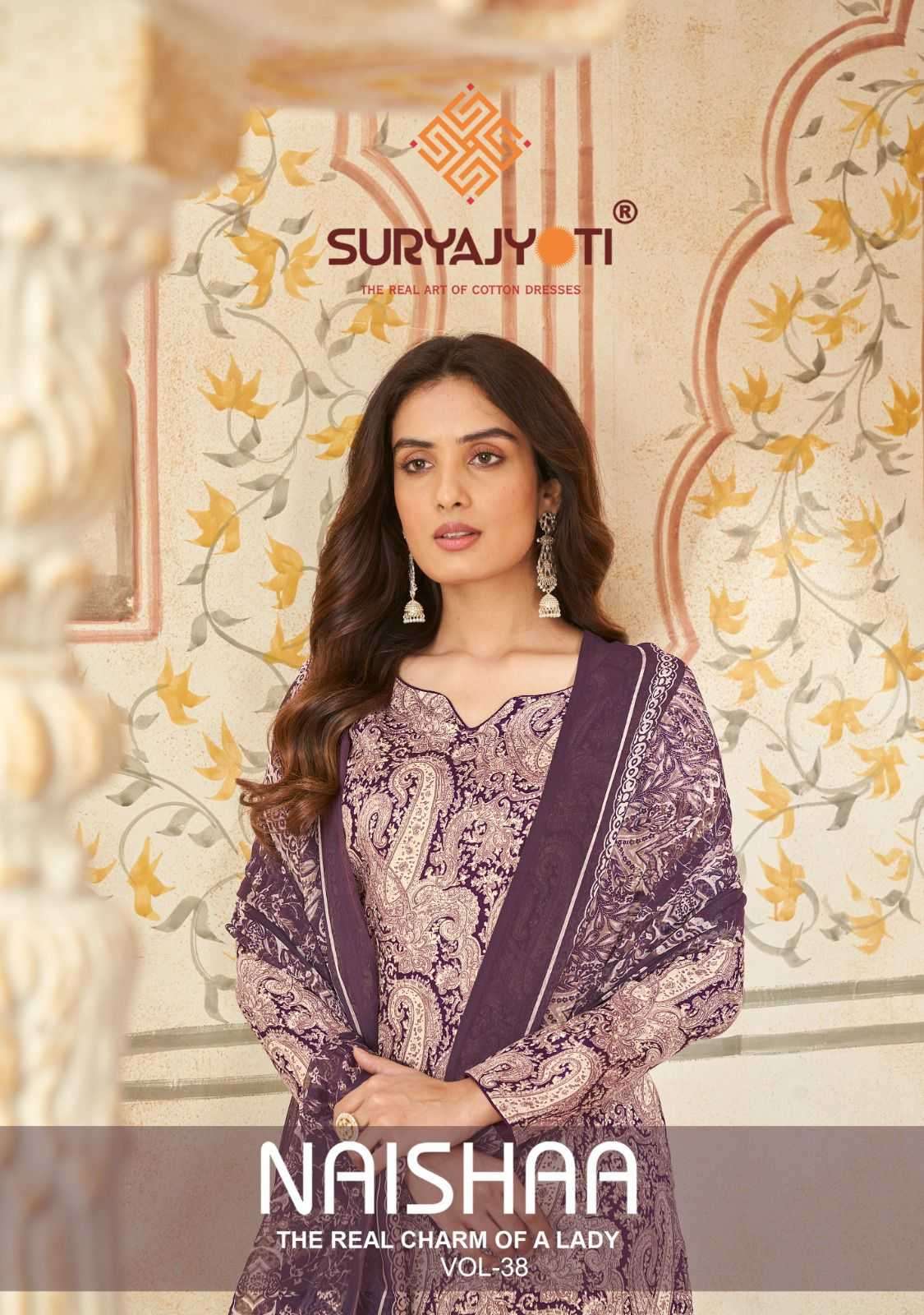 suryajyoti naishaa vol 38 series 38001-38010 jam satin suit 