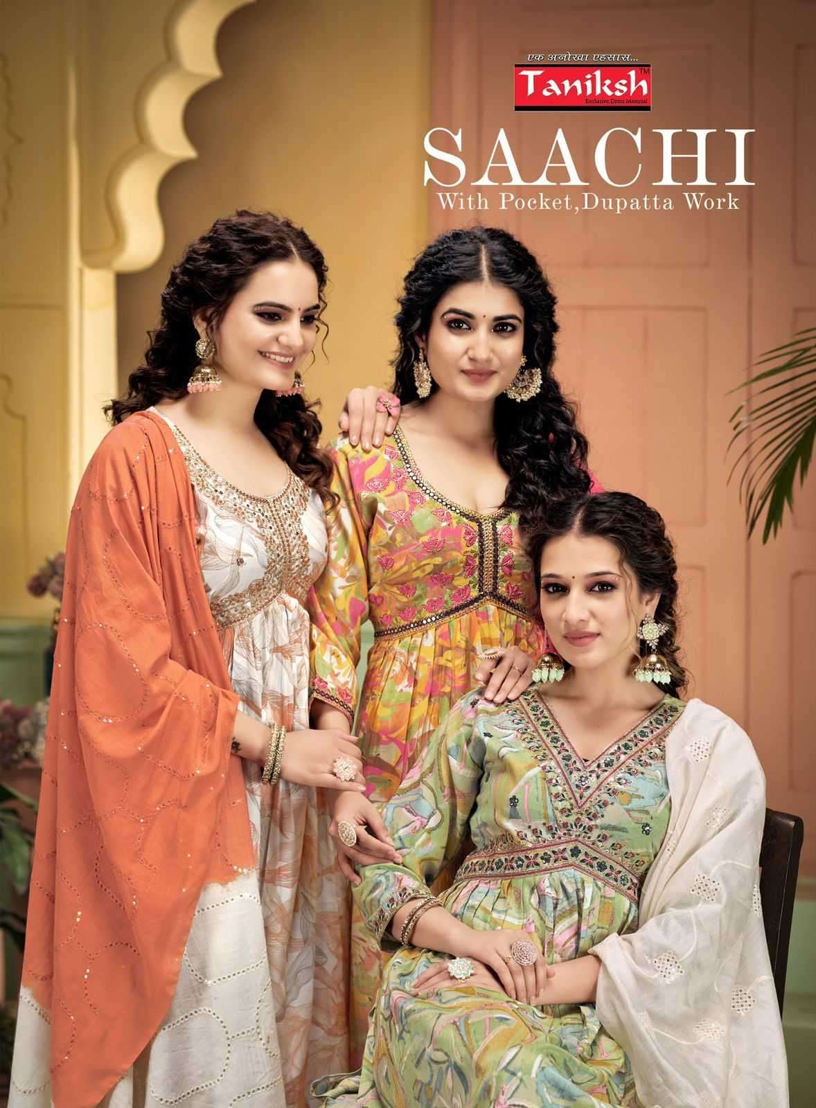 taniksh saachi vol 1 series 1001-1008 rayon capsule print readymade suit 