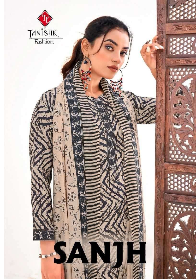 tanishk fashion sanjh series 60001-60008 Pure cotton print suit