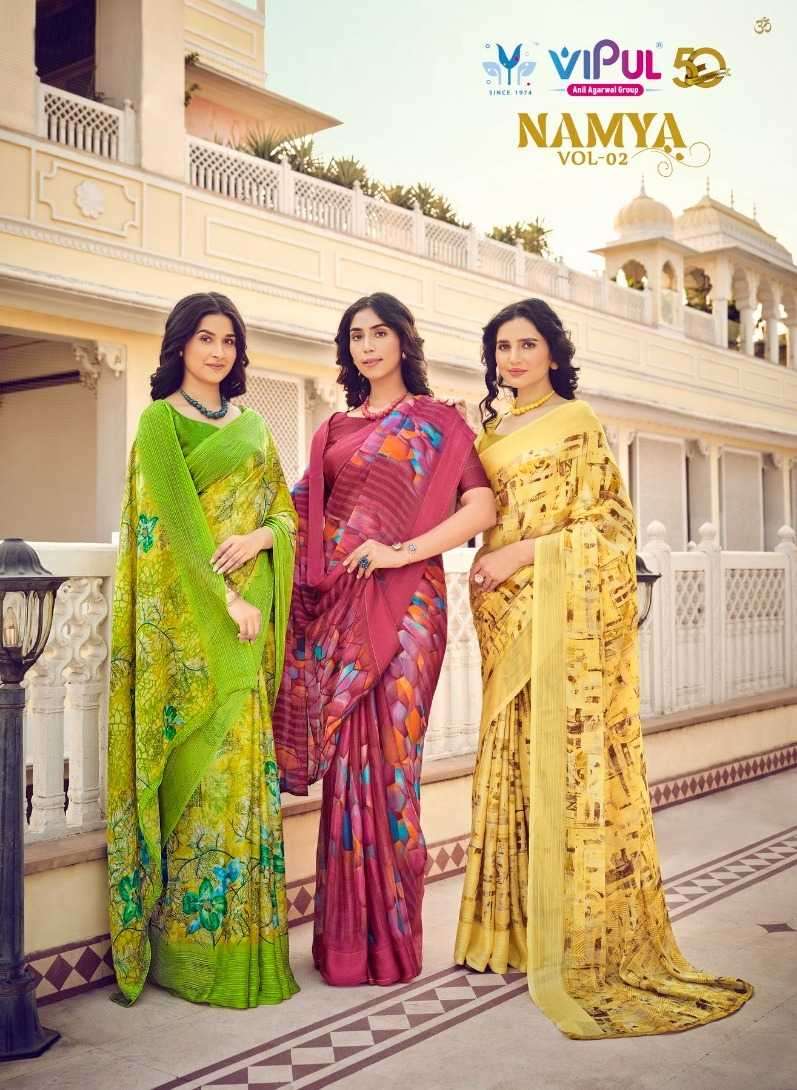 vipul namya vol 2 series 76905-76916 chiffon saree