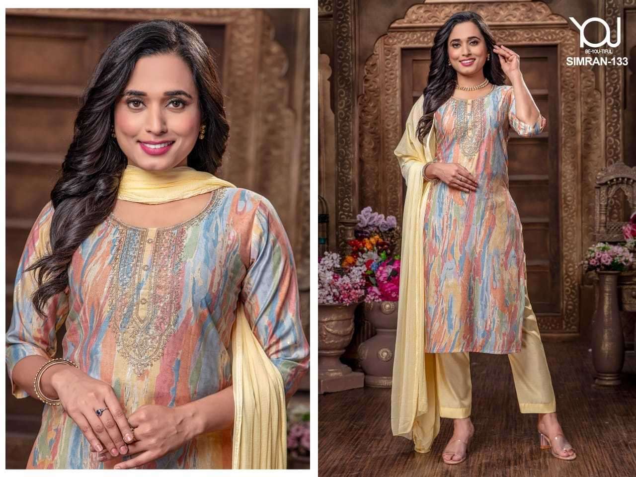 wanna you simran series 125-133 Pure Quality Modal readymade suit 