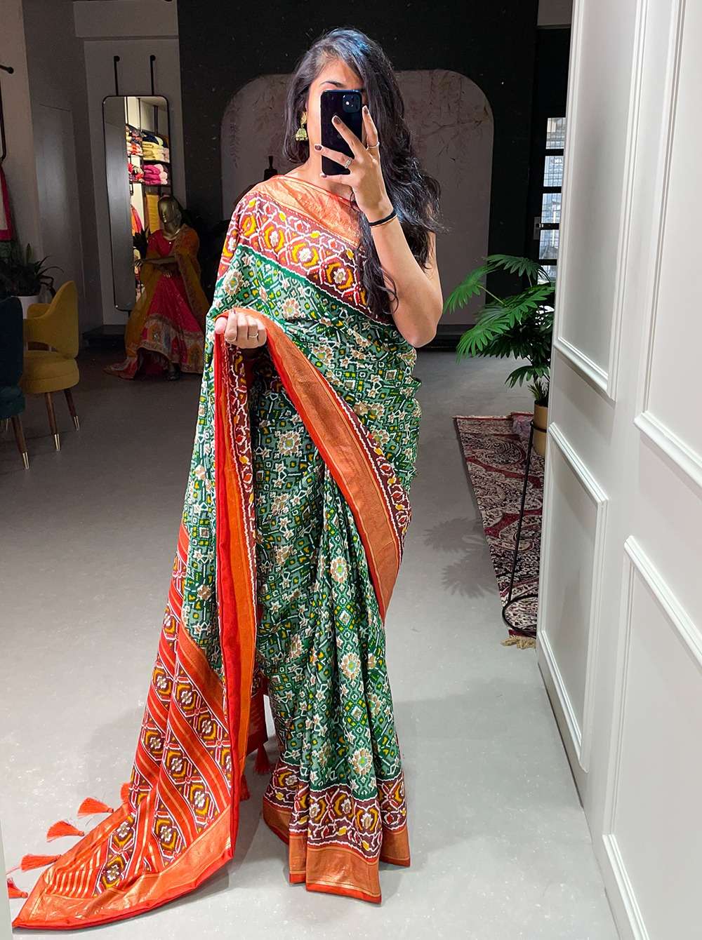 YNF7205 designer dola silk printed saree