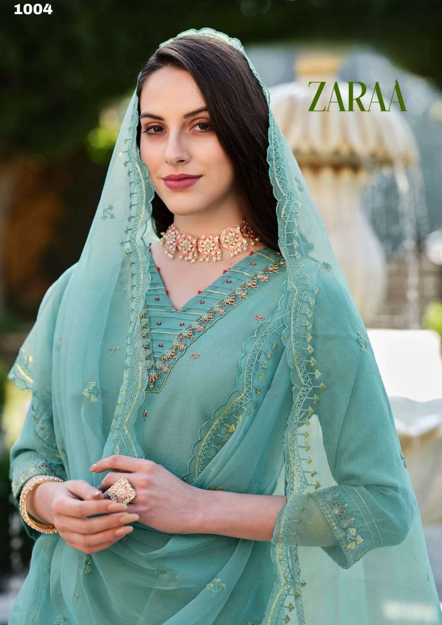 Zaraa designer liva premium pure readymade suit