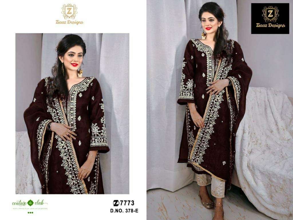 ziaaz designs series 378 velvet suits at wholesale price
