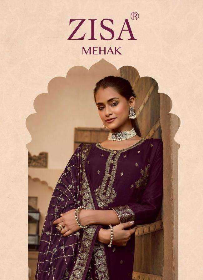 zisa mehak series 14061-14064 Dola jequard suit