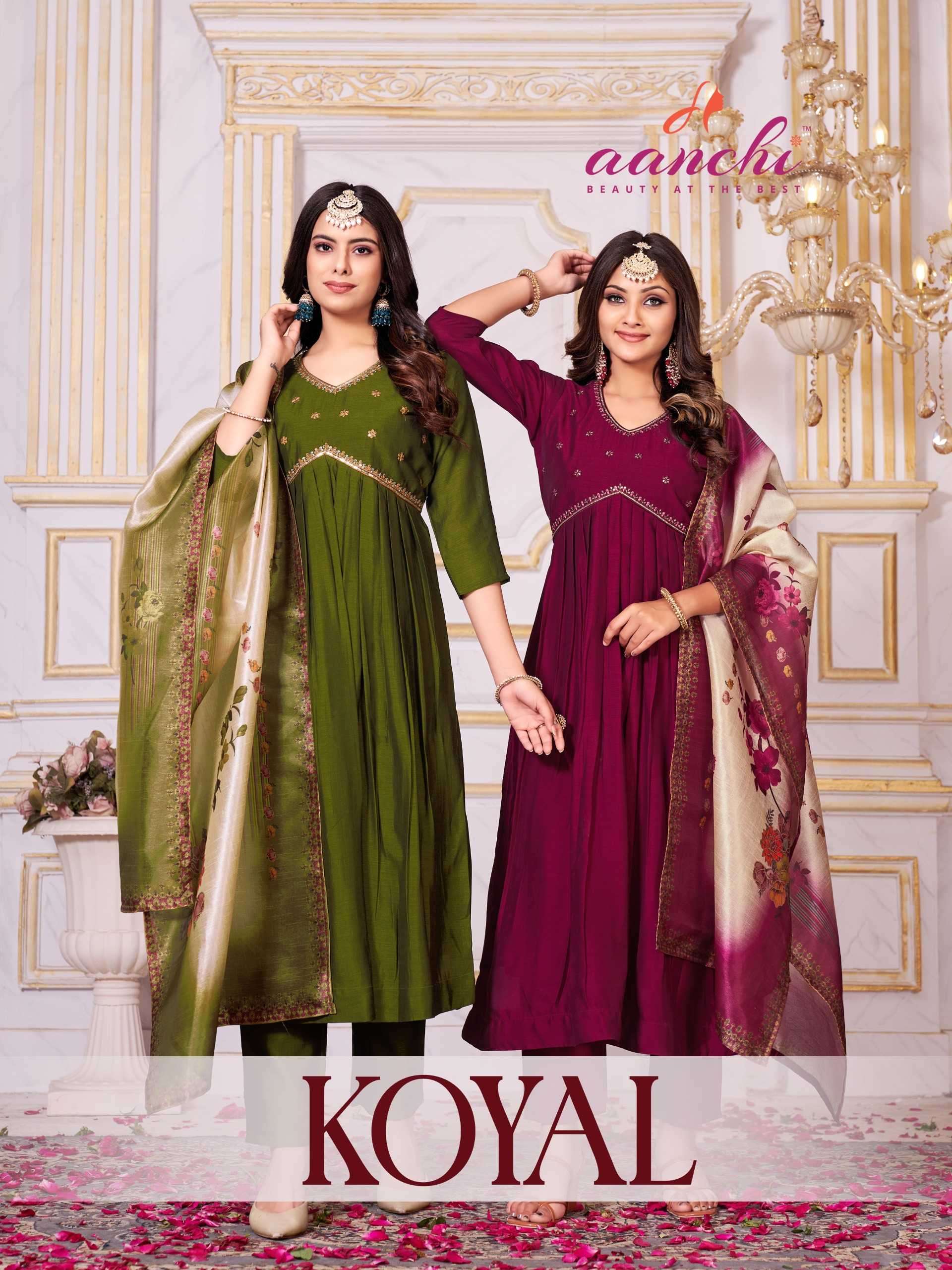 aanchi koyal series 1001-1004  Vichitra readymade suit 