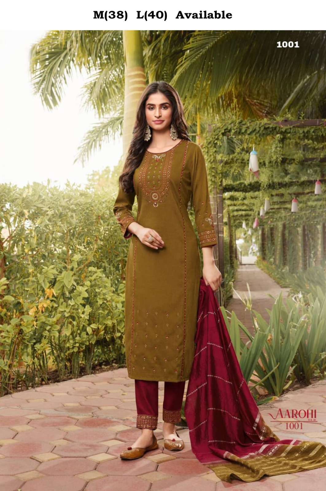 Aarohi designer Heavy Chinon With Embroidery Sequnce Work suit
