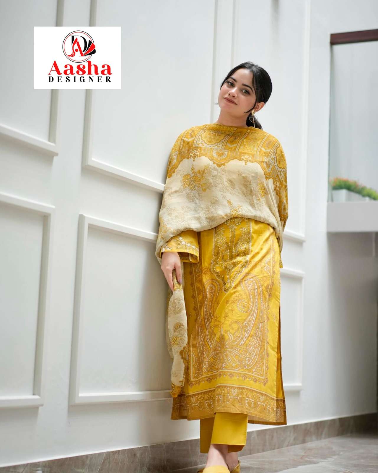 AASHA DESIGNER series 1006-1007 pure cotton suit