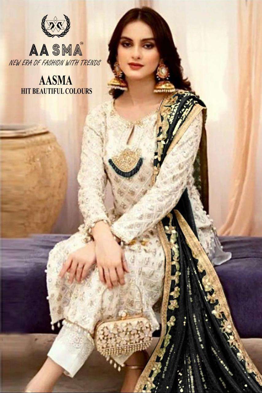 AASMA-208-A-B-C-D-E-HIT DISGINE  Heavy Pure Fox Georgette  suit