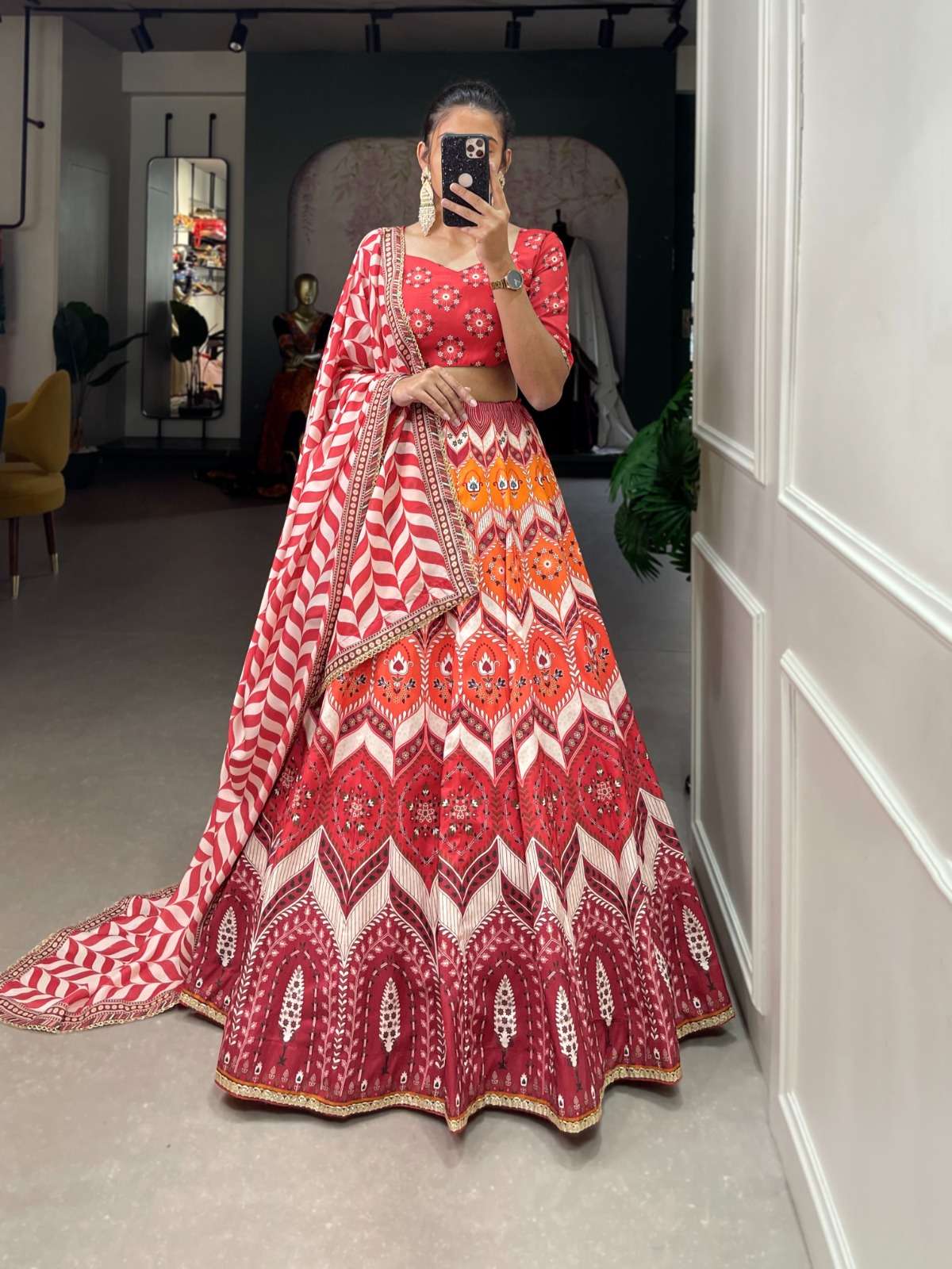 Adding a touch of grace to your most relevant day Vaishali silk lehenga
