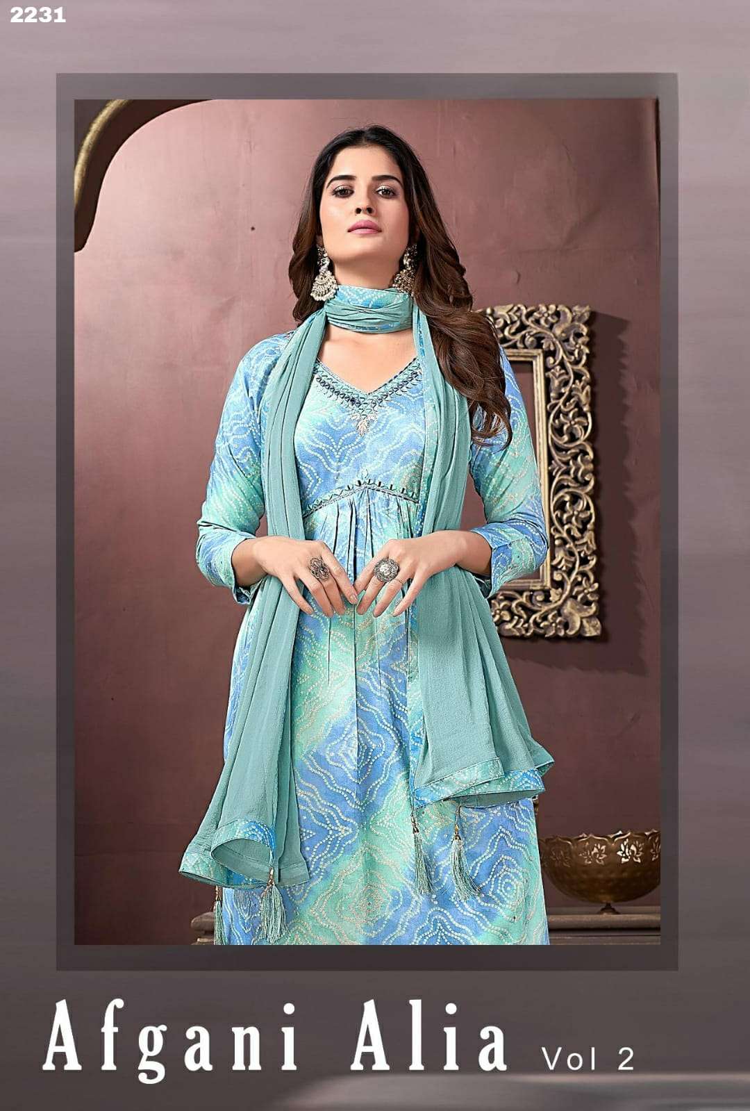 Afgani Alia Vol-2 designer Premium Riyon readymade suit 