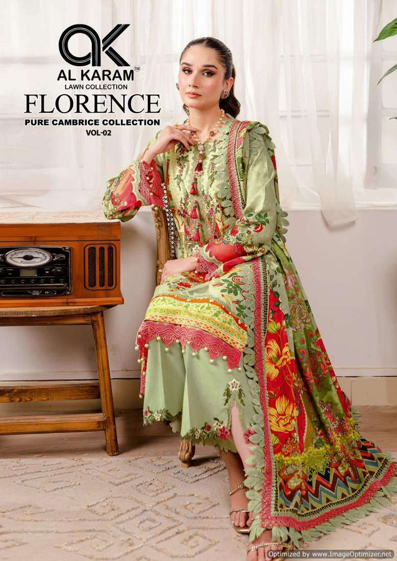 Al Karam Florence Vol-2 series 2001-2006 Pure Cambric Cotton suit
