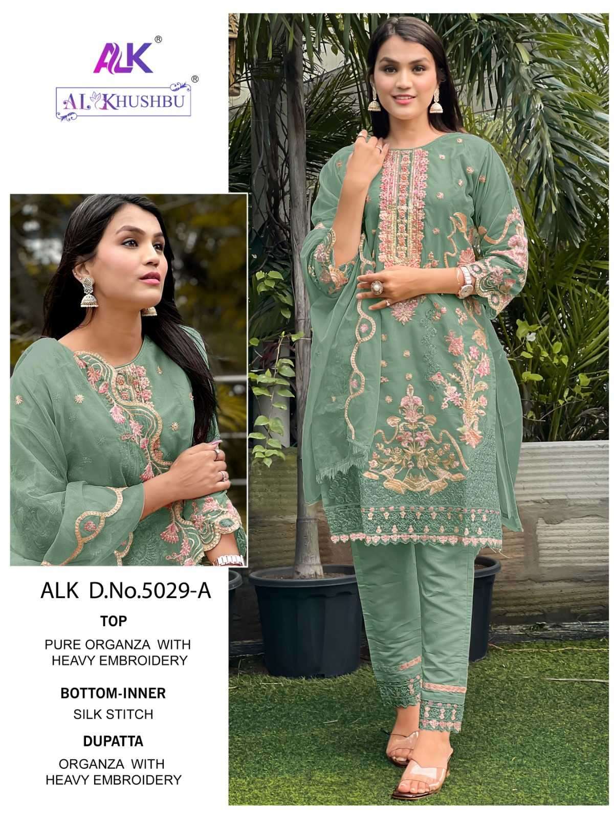 al khushbu 5029-A organza embroidery suit 