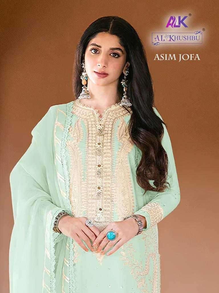 al khushbu asim jofa 4057 abcd faux georgette suit 