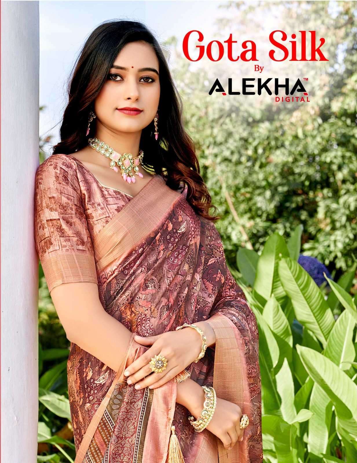 alekha gota silk vol 1 series 27301-27306 silk saree