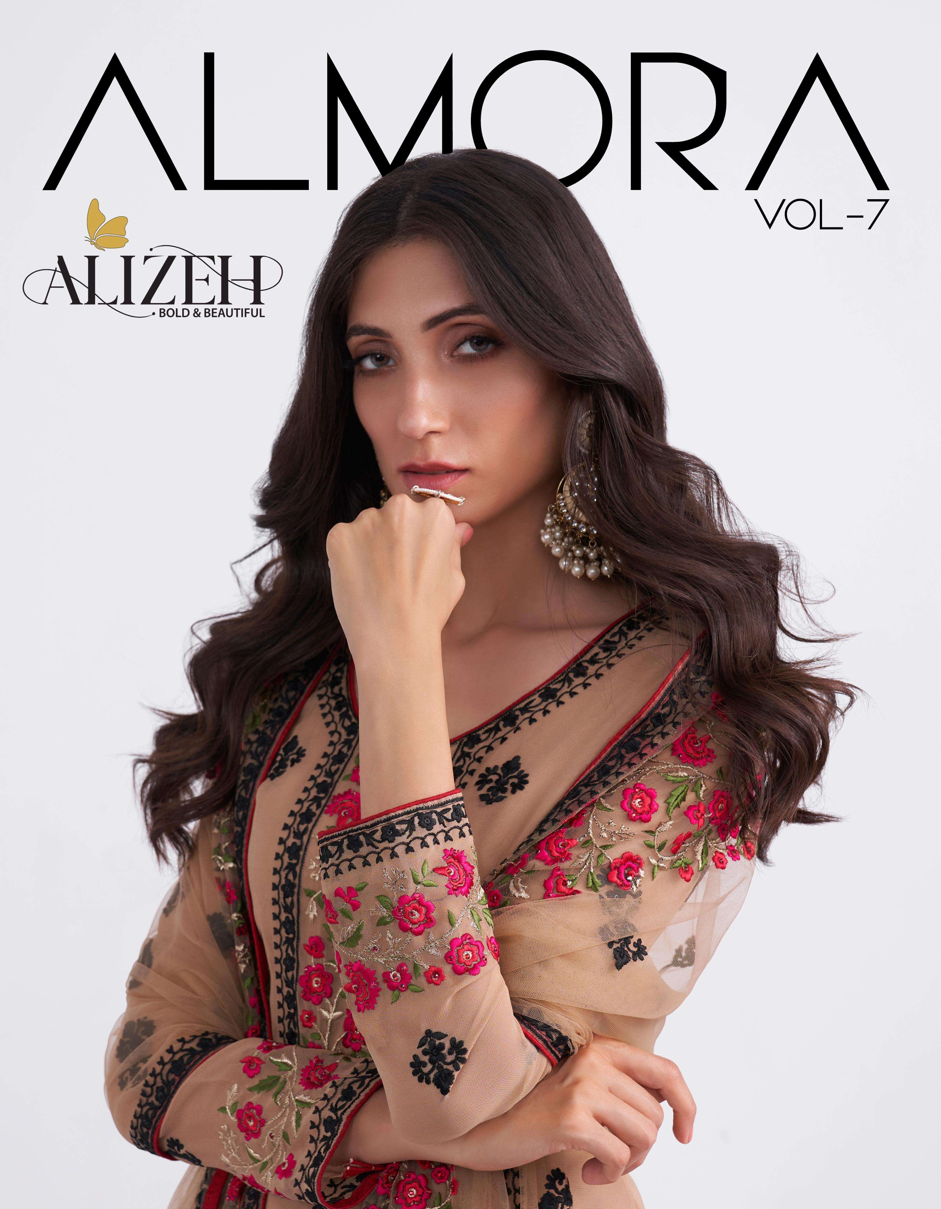 almora vol 7 designer alizeh georgette suit 
