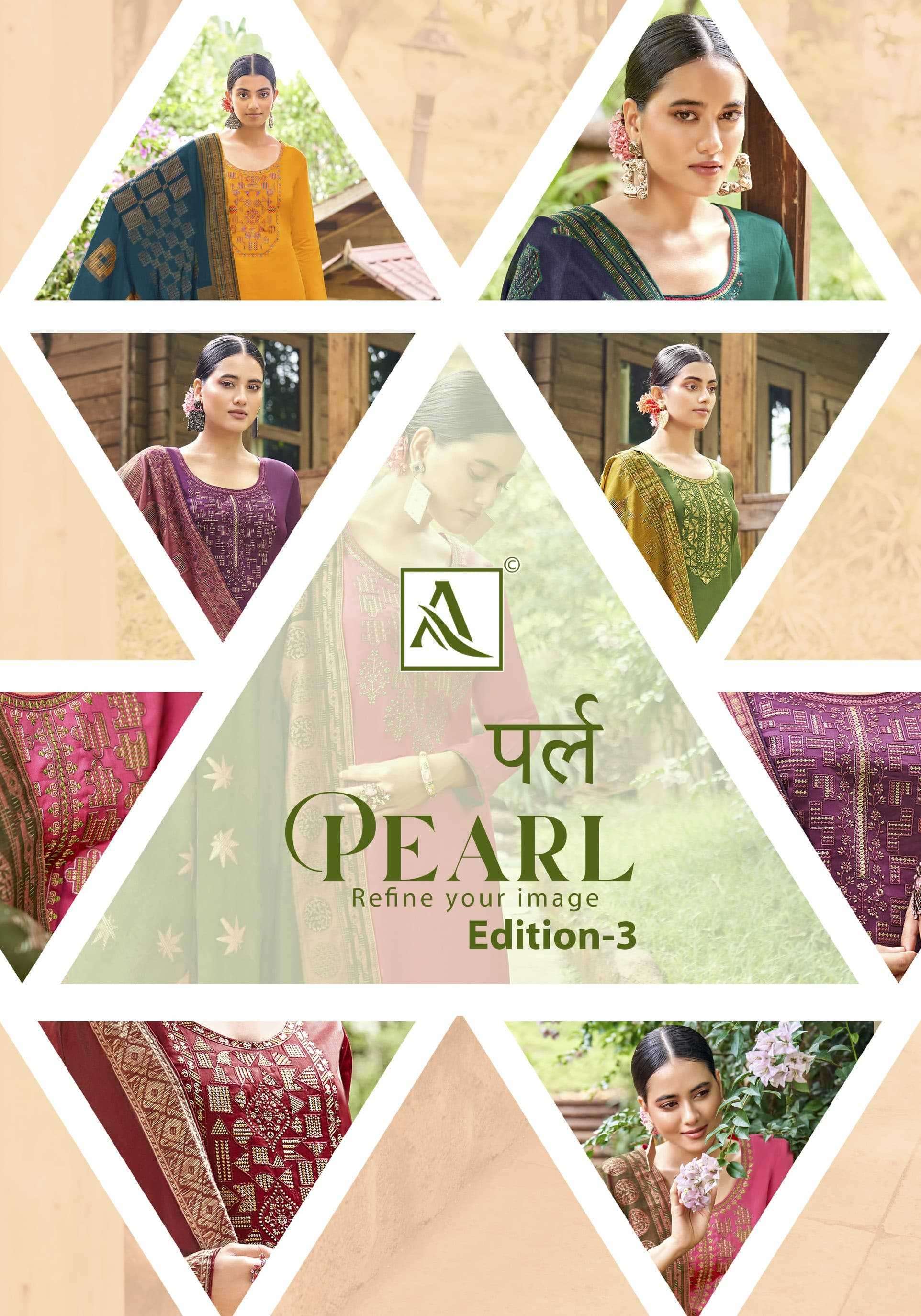 alok suit pearl vol 3 series 1283001-1283006 Pure Zam suit