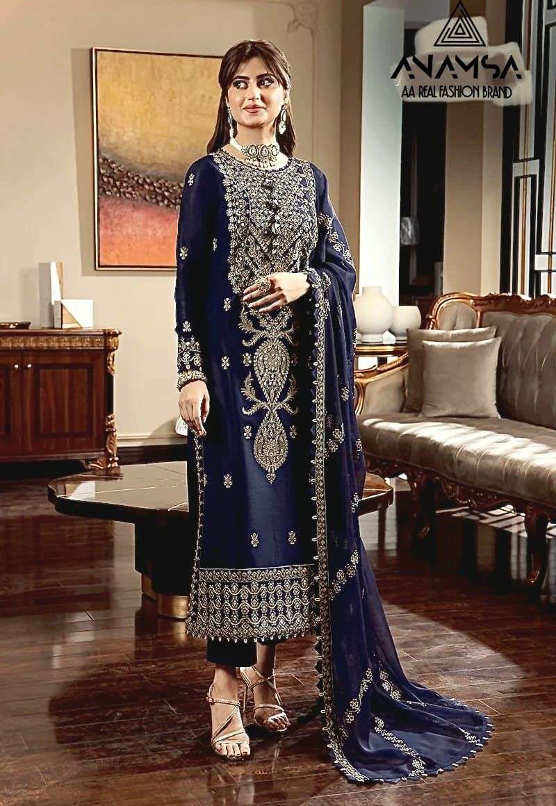 Anamsa 270 designer Heavy Pure Fox Georgette suit