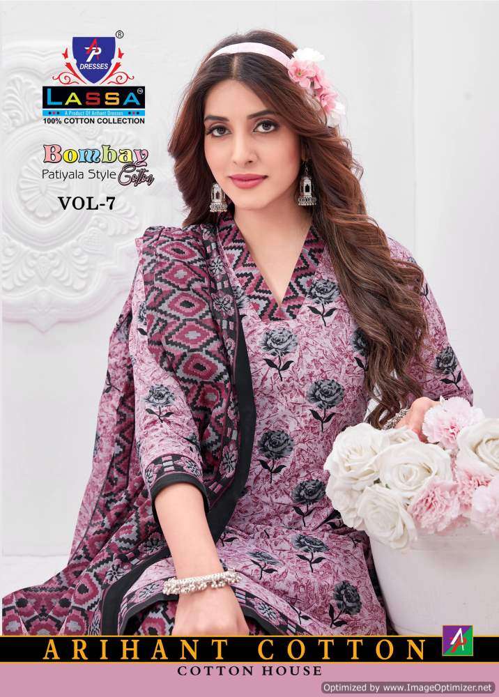 Ap Lassa Bombay Cotton Vol-7 series 7001-7010 Pure Cotton suit