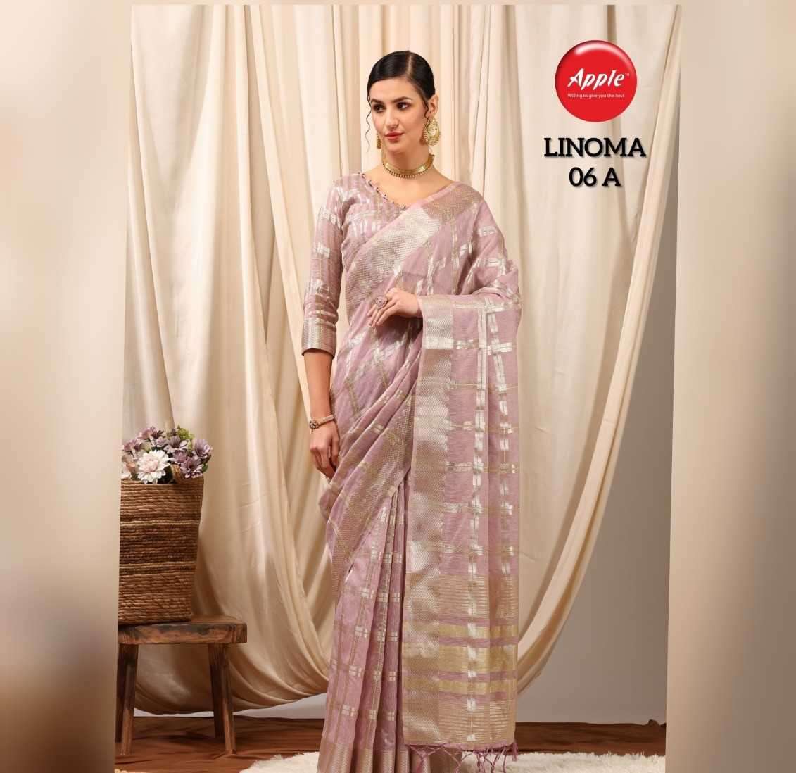 apple sarees linoma 01-07 fancy cotton silk sarees