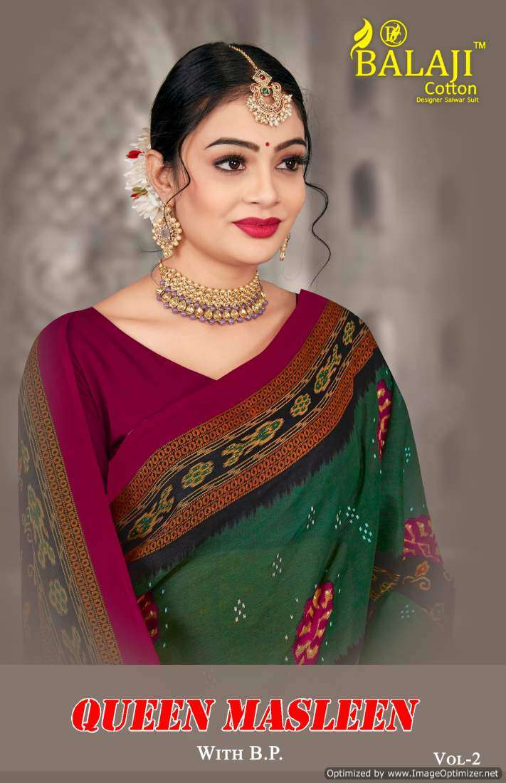 Balaji Queen Masleen Vol-2 series 201-210  Pure Premium Cotton saree