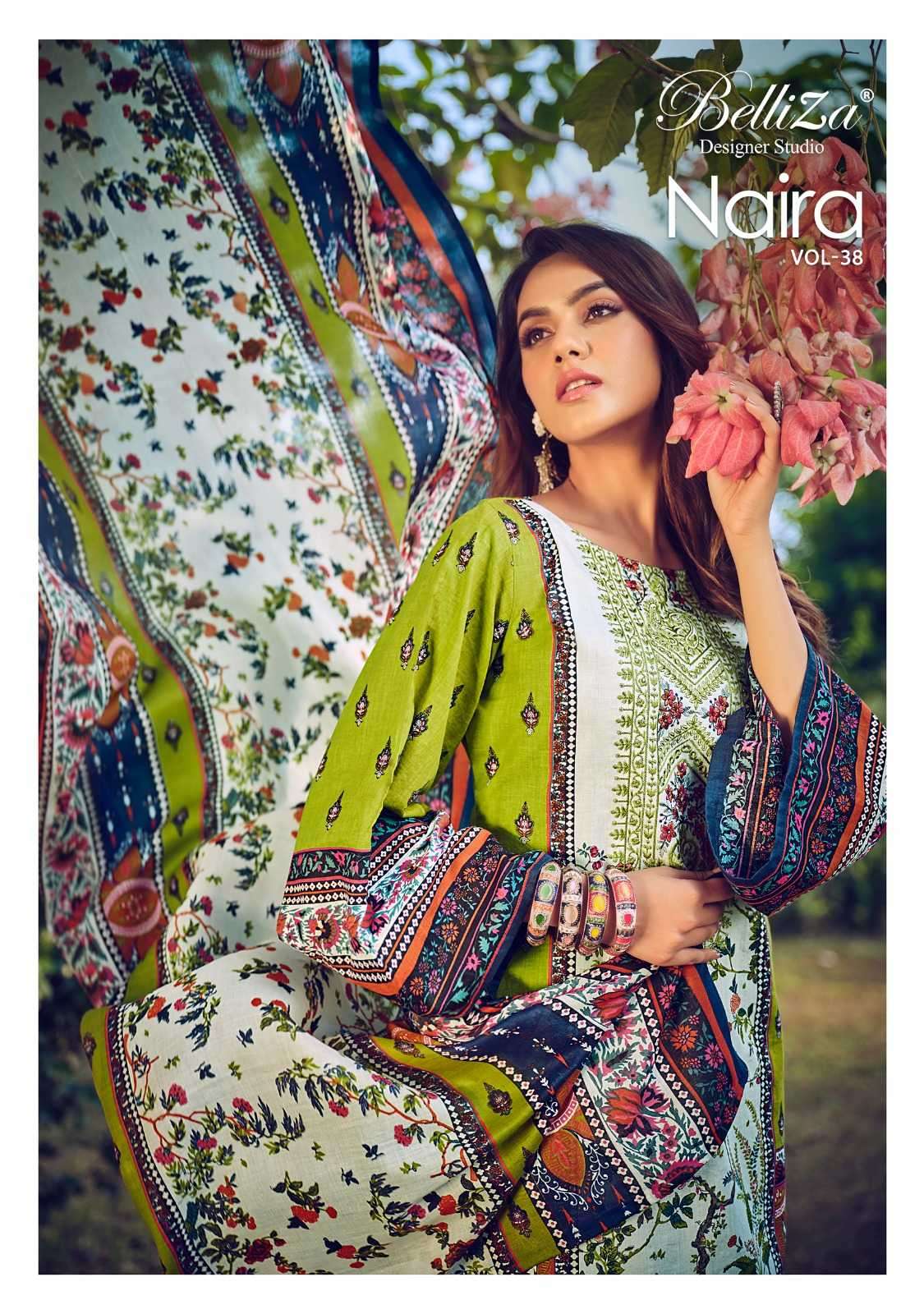 belliza naira vol 38 series 887001-887010 Pure Cotton suit