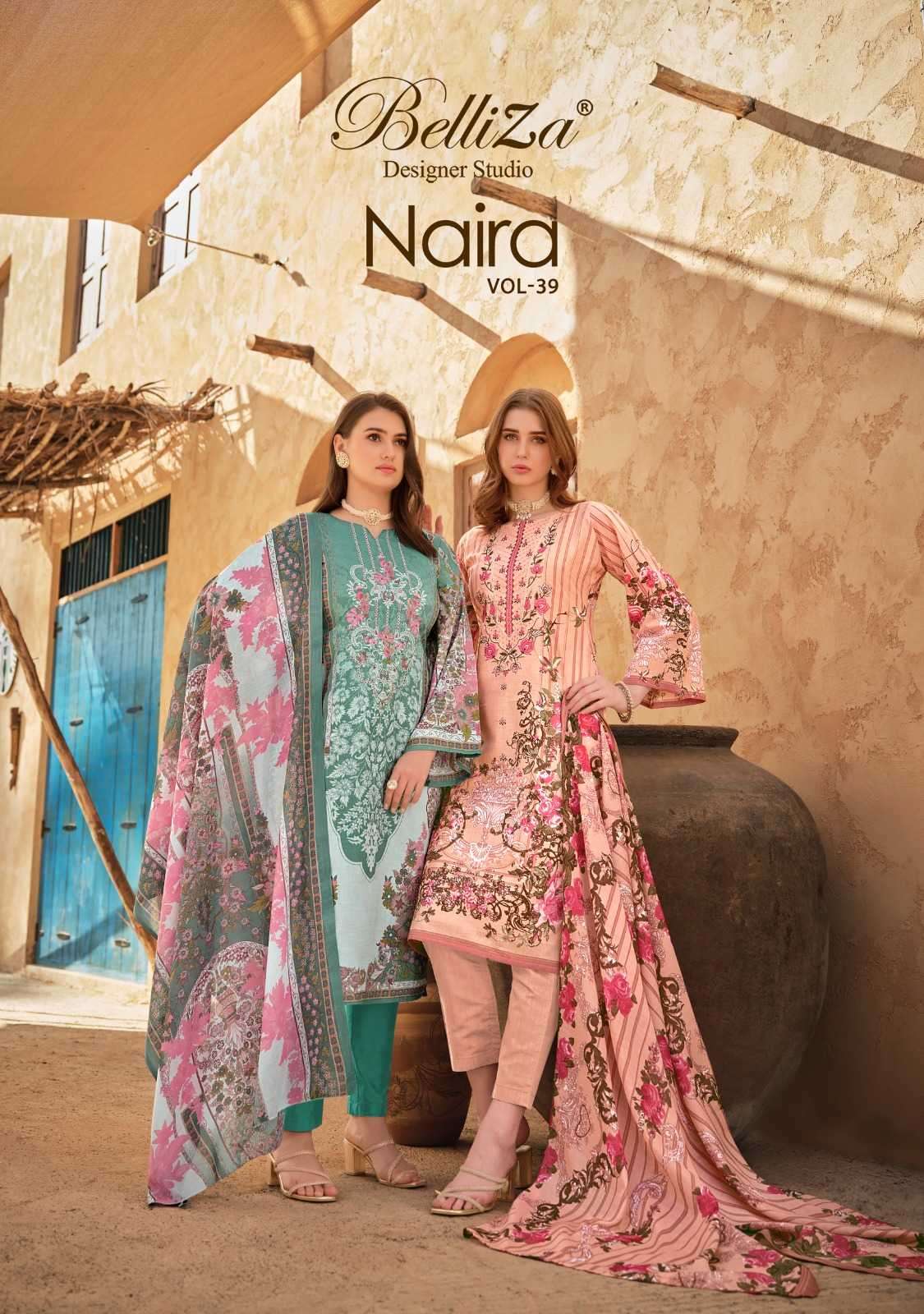 belliza naira vol 39 series 891001-891007 Pure Cotton Digital Prints suit