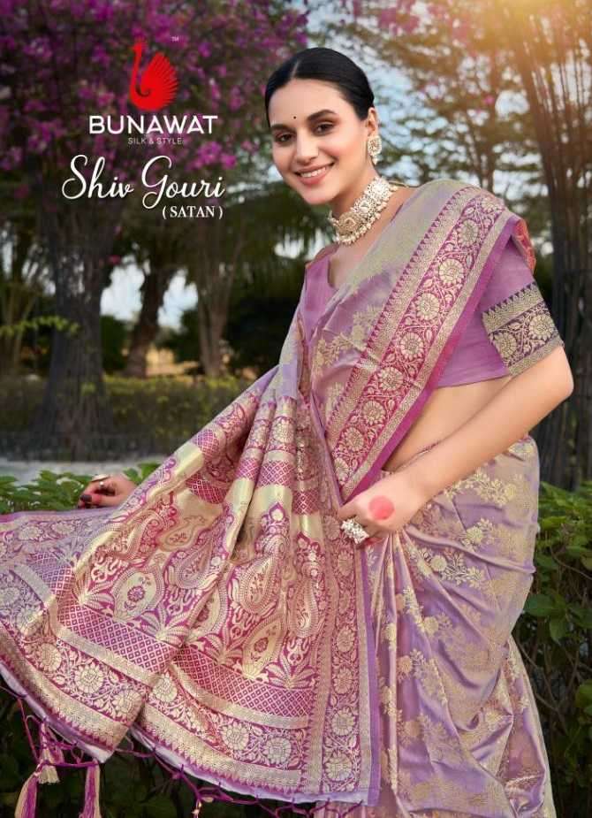 bunawat Shiv Gouri series 1001-1006 satin silk saree