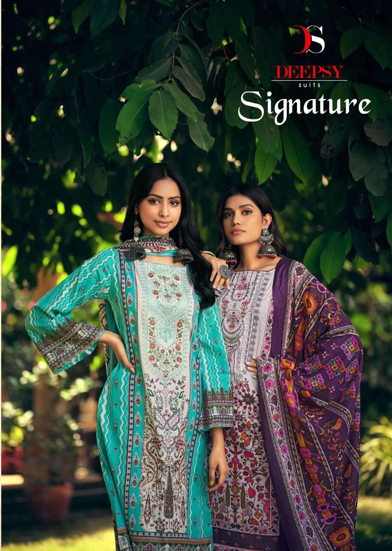 deepsy signature series 23001-23007 Pure cotton suit