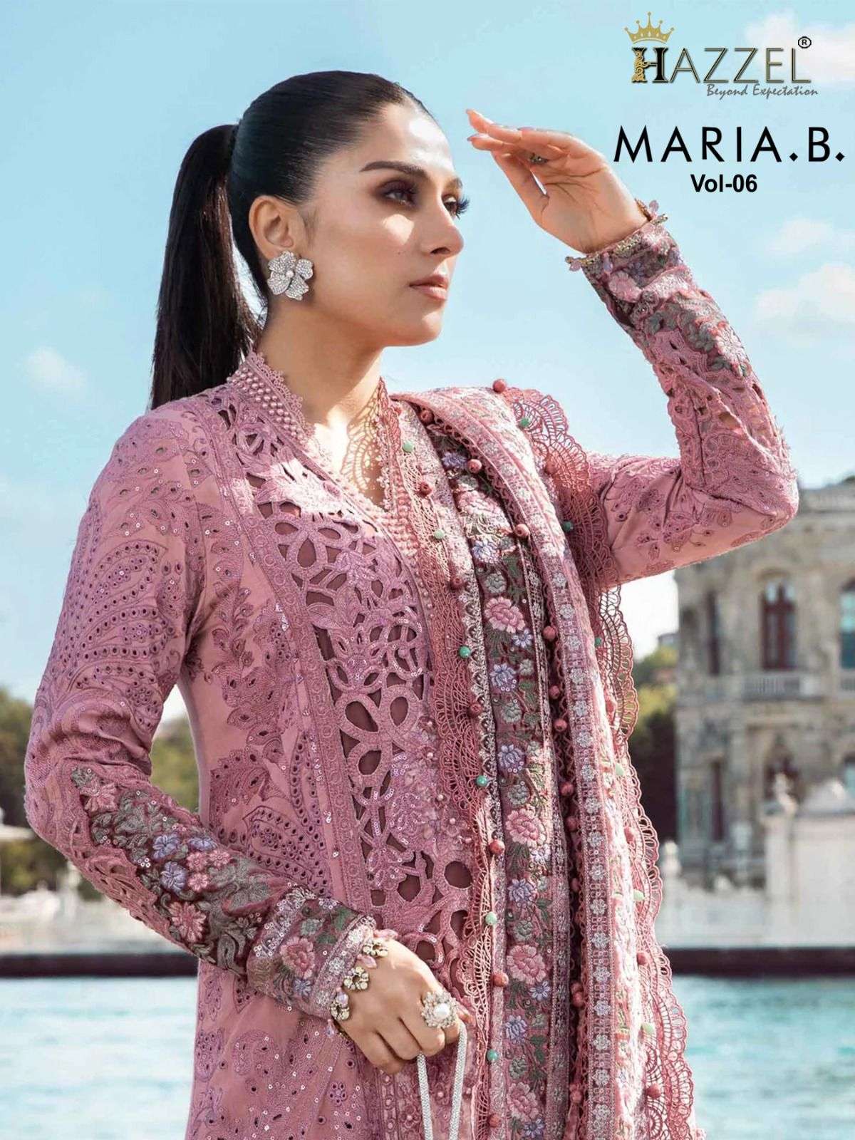 hazzel maria b vol 6 designer pakistani suit 