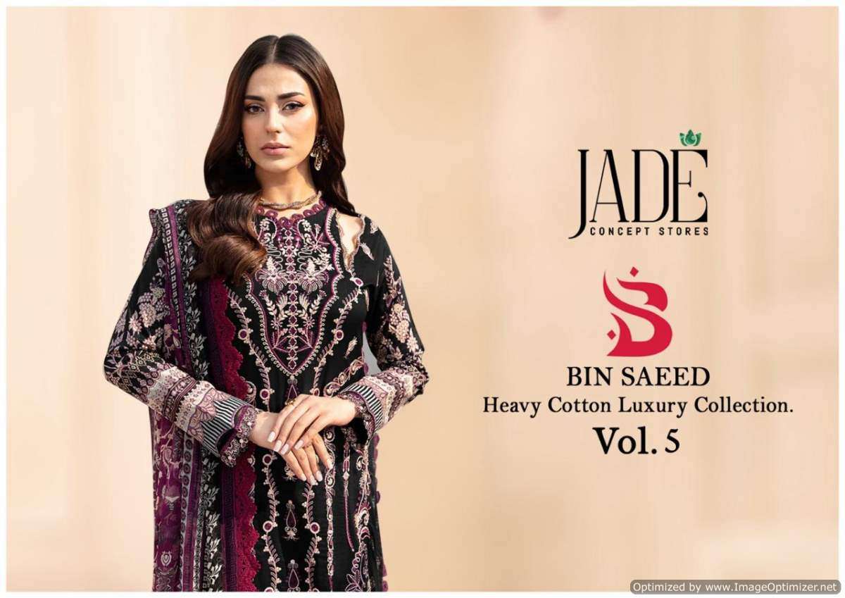 Jade Bin Saeed Vol-5 series 501-506 Heavy Lawn Cotton suit