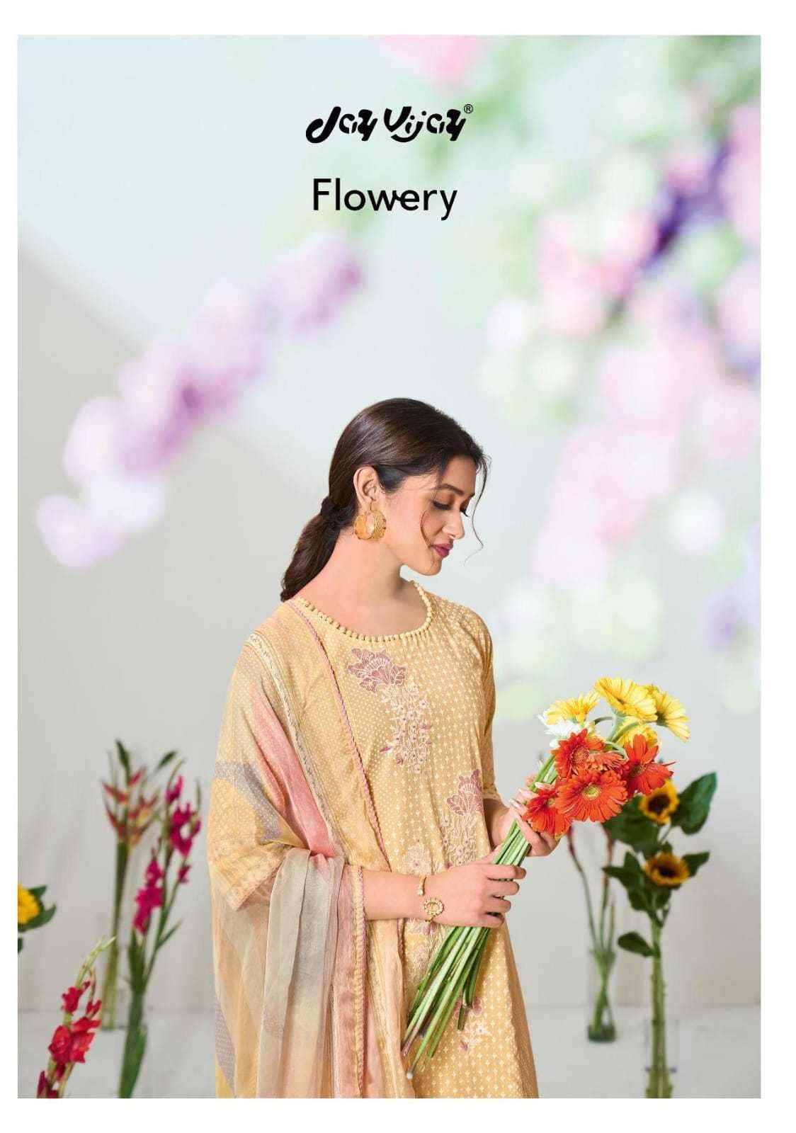 jayvijay flowery series 8971-8976 pure cotton suit 