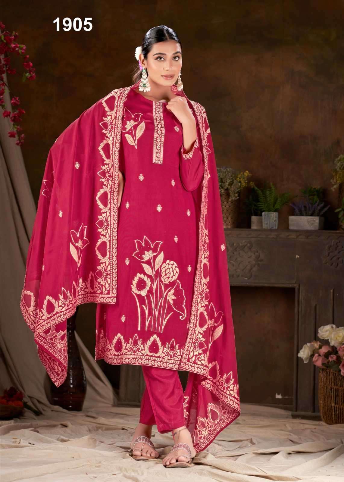 jivora luke fashion mahendi 1901-1905 viscose readymade suit 