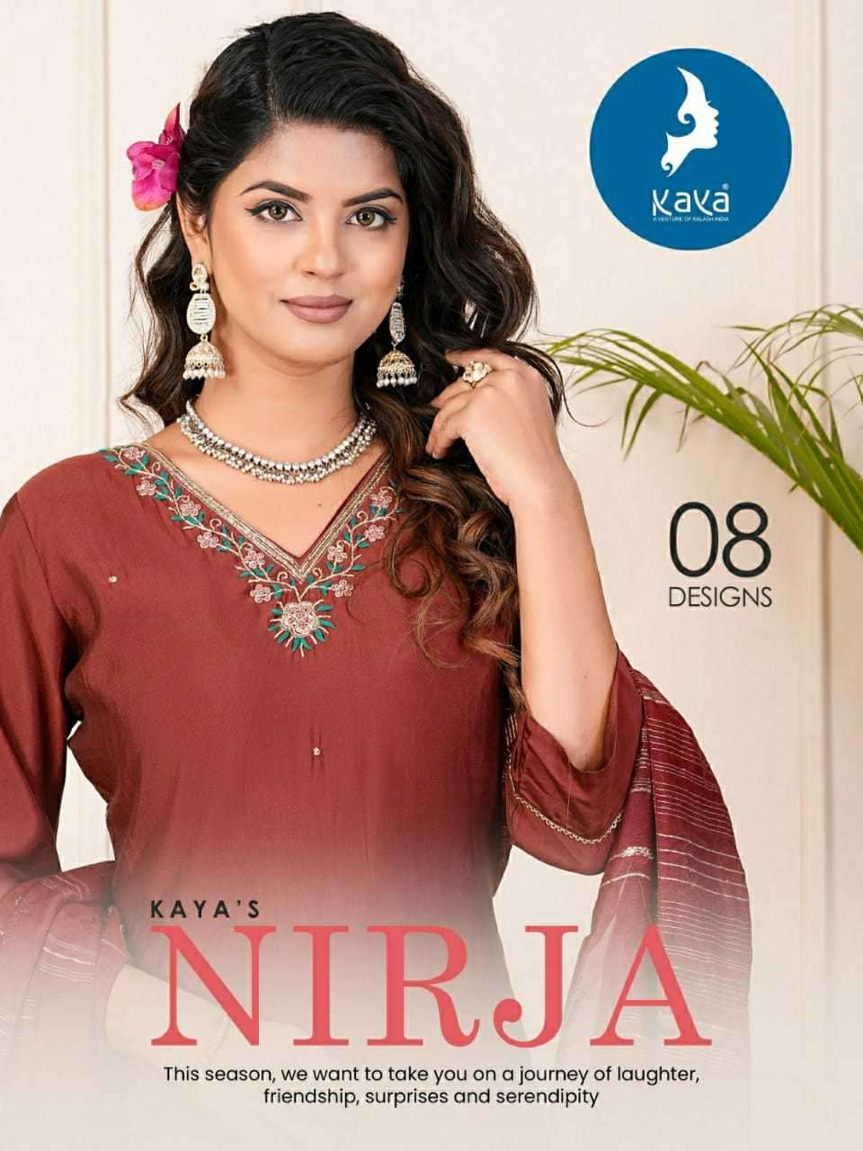 kaya nirja series 01-08 roman silk readymade suit 