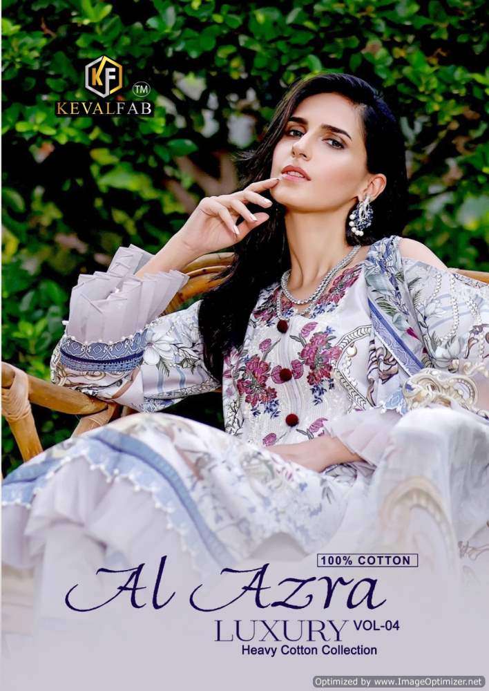 Keval Al Zara Vol-4 series 4001-4006  Heavy Mulmul Cotton suit