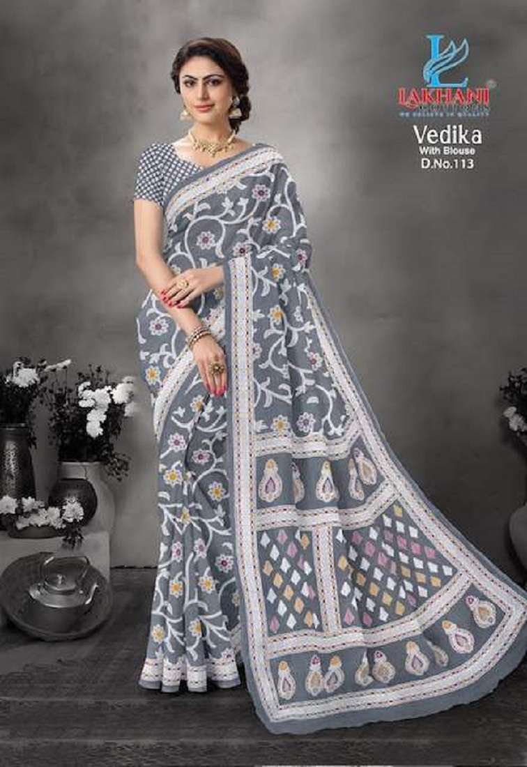 lakhani vedika series 108-113 Pure Cotton saree