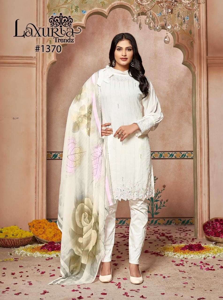 laxuria 1370 Faux Georgette  Embroidery Tunic With Hand Work 