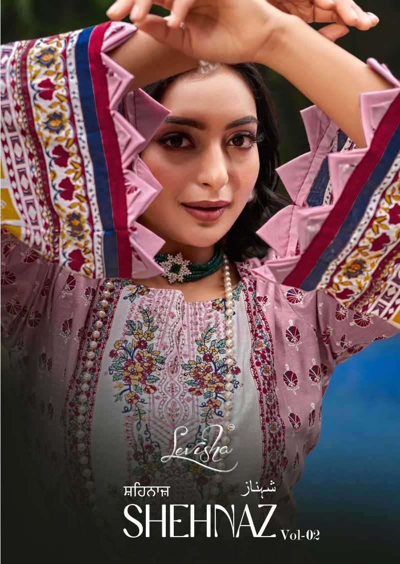 levisha shehnaz vol 2 series 2013-2020 Cambric Cotton Karachi Print suit