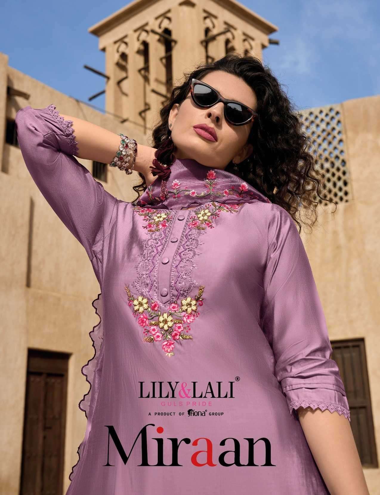 lily & lali miraan series 16601-16006 milan silk suit 