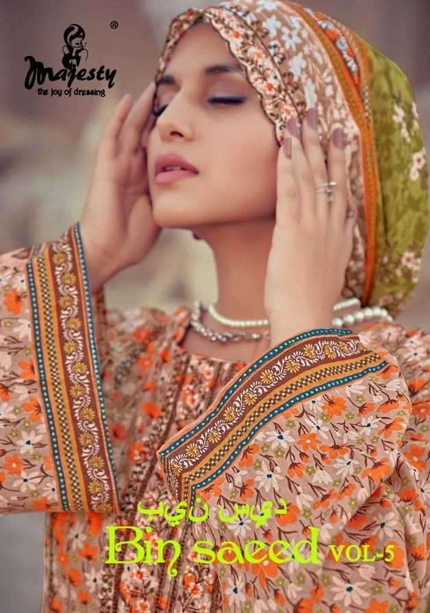 majesty bin saeed vol 5 series 1001-1006 cambric cotton suit 