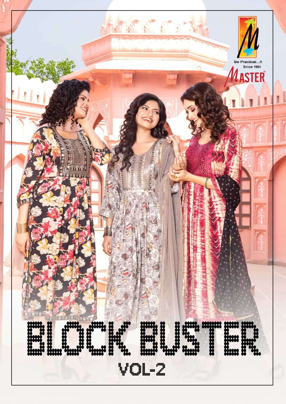 master block buster vol 2 series 101-108 rayon readymade suit 