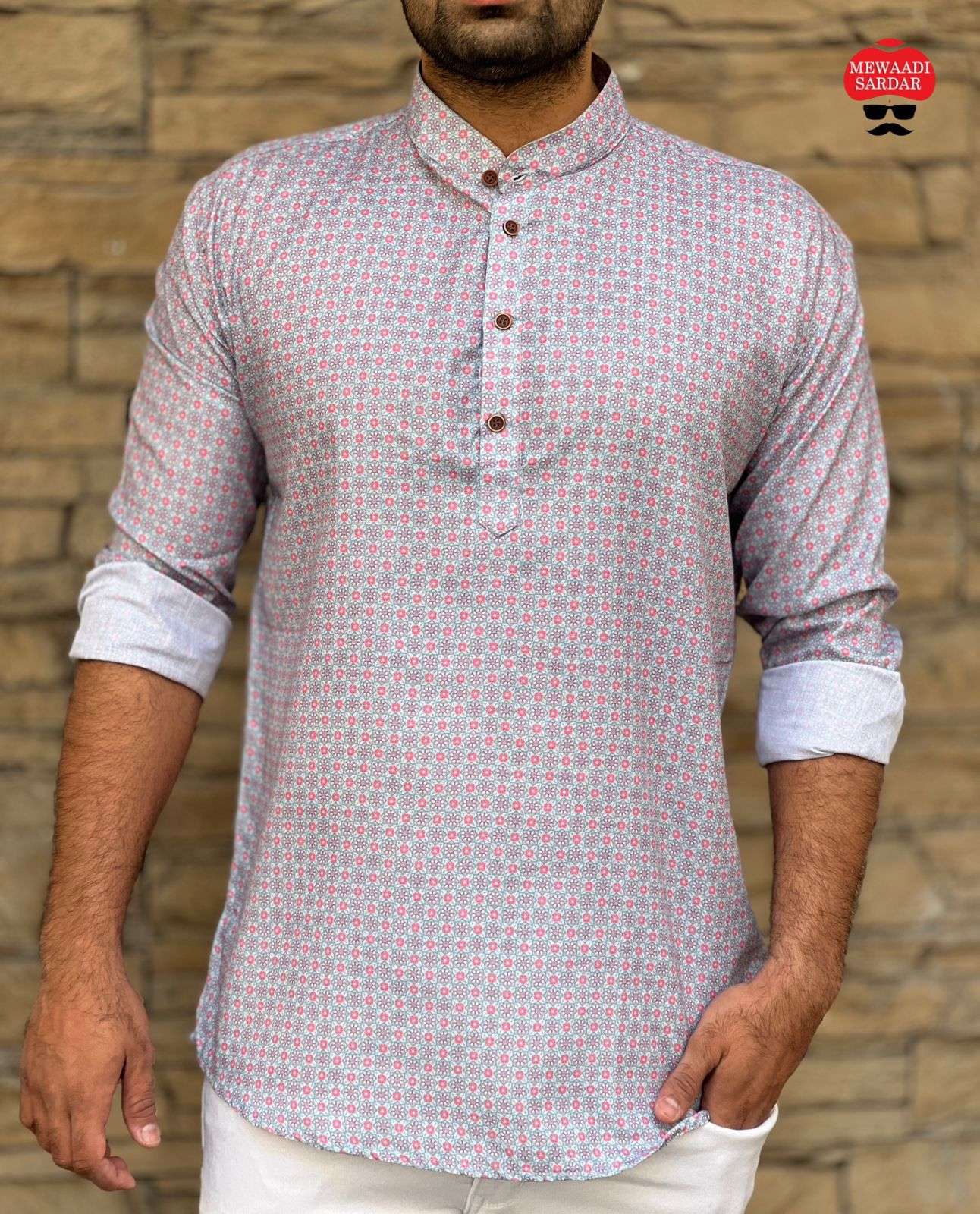Mewaadi Sardar leo designer Cotton Short length Kurta
