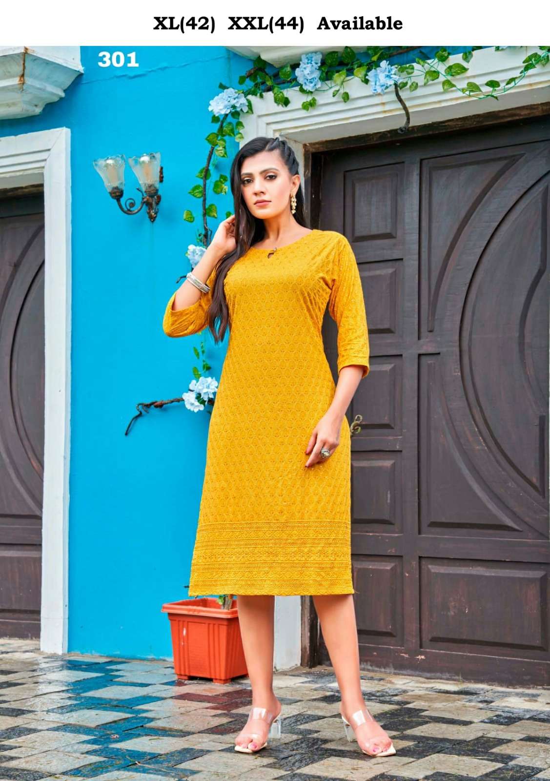  OLIVIA VOL 03 designer Heavy Reyon Chikan kurti