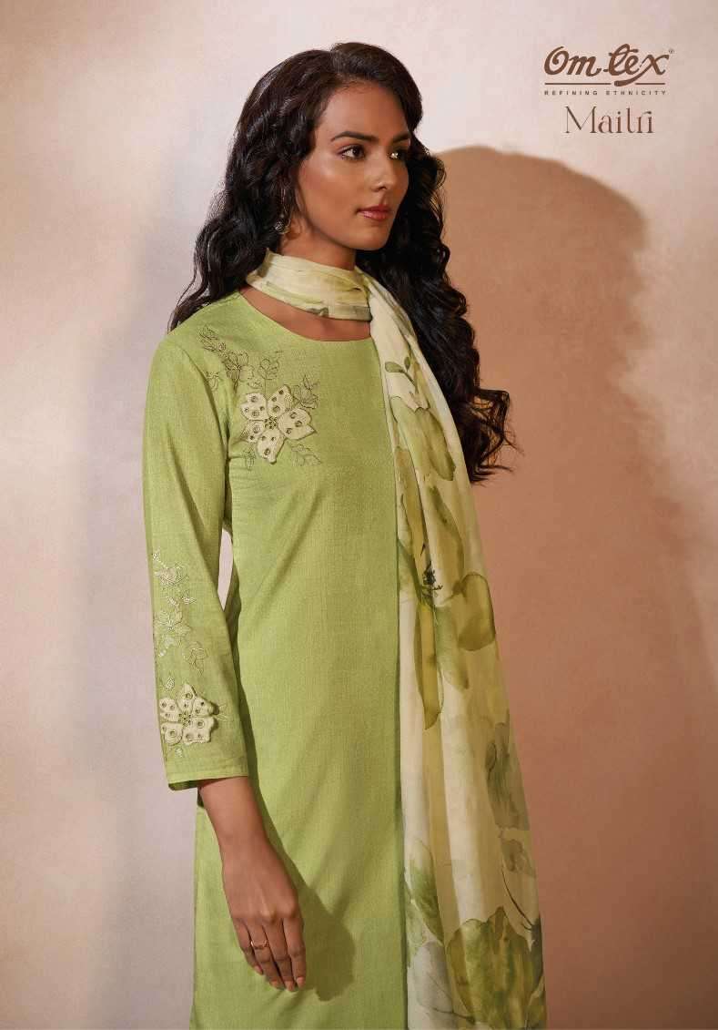 omtex maitri series 3831 heavy lawn cotton suit 