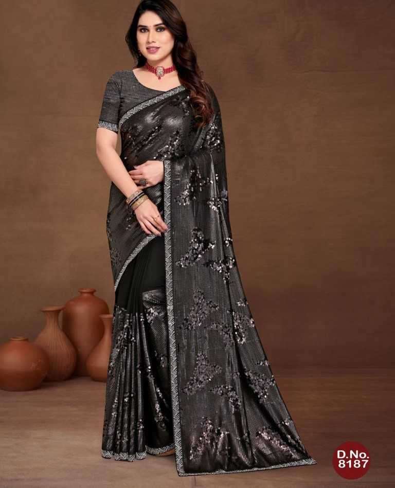 pr 8187 bollywood style sequence sarees collection