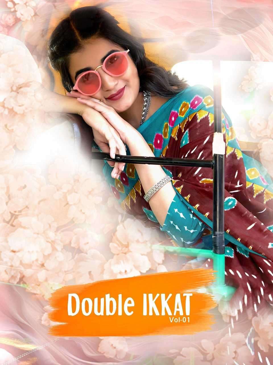 pr double ikkat vol 1 series 1001-1018 Cotton printed saree