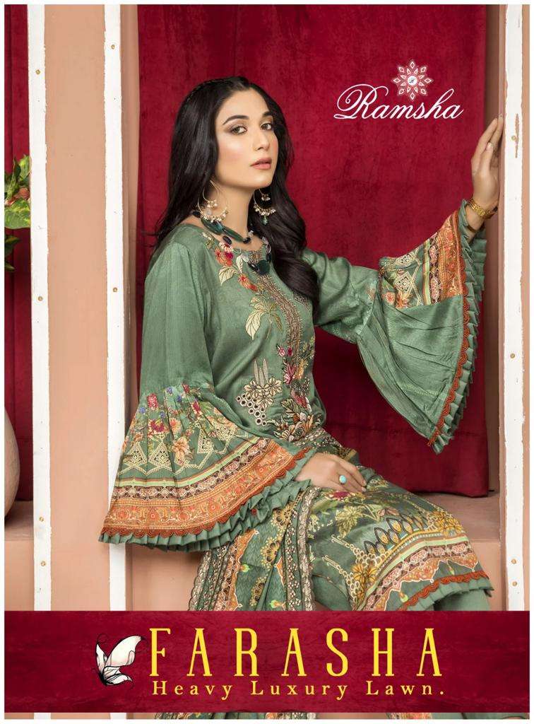 Ramsha Farsha series 101-106 Pure Cotton suit