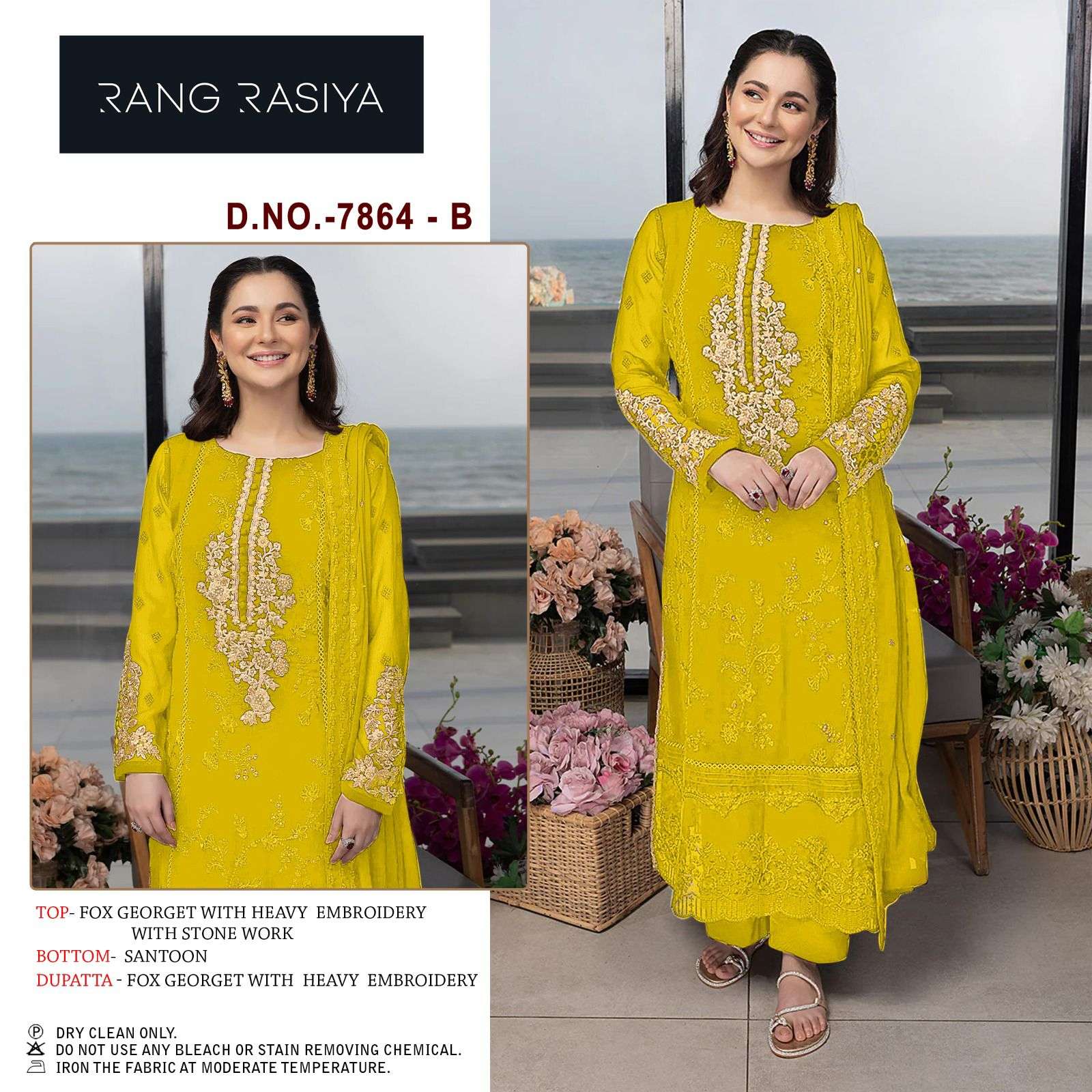 rang rasiya RR-7864 A-B COLORS designer FOX GEORGETTE EMBROIDERED suit