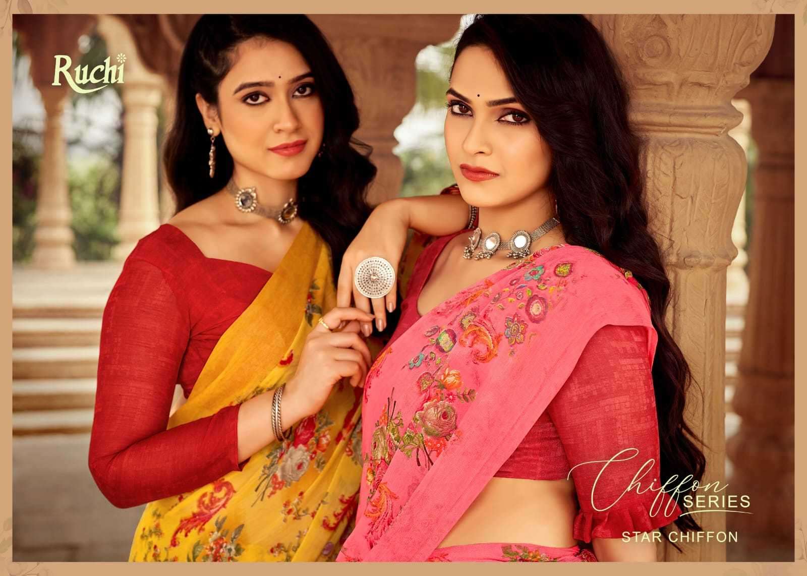 ruchi star chiffon vol 152 series 31501-31503 Chiffon saree