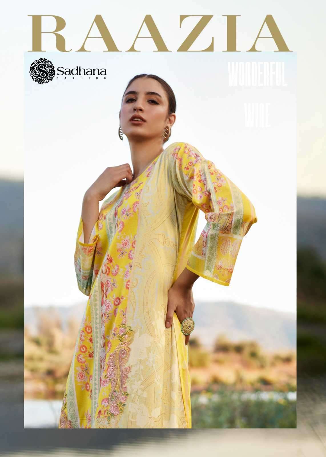 sadhana raazia series 3001-3008 pure lawn cotton suit
